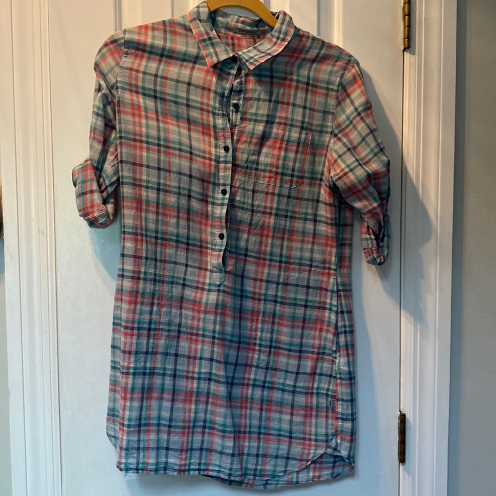 Plaid Button-Up Women's Top